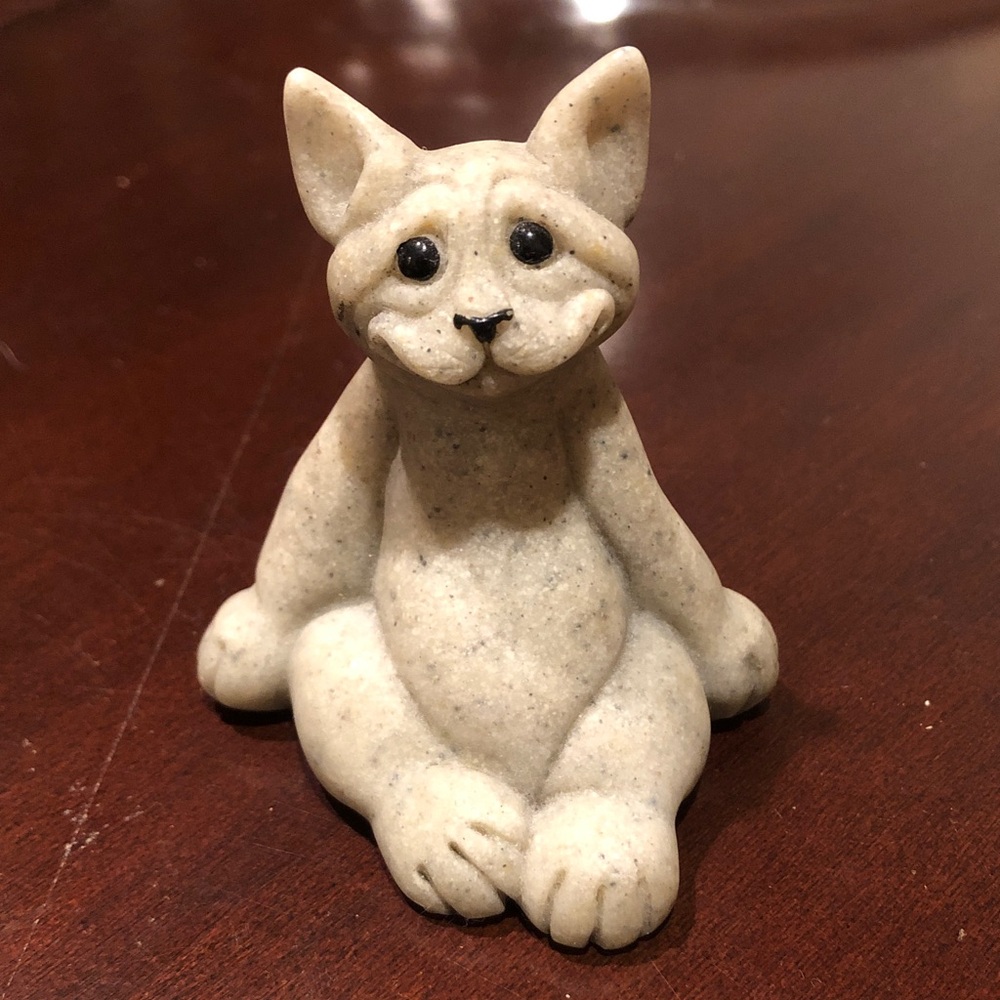 Quarry Critters Stone Cat Figurine Carl